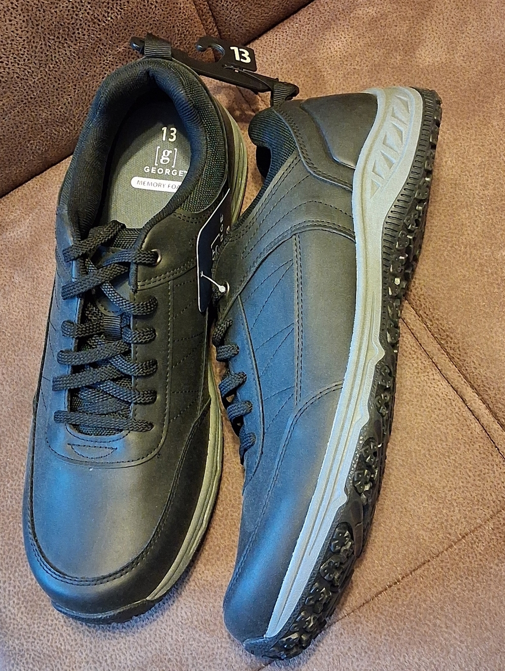 George men's Garret 2.0 shoes with memory foam insoles black size 13